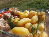  рыба, запеченная с картофелем