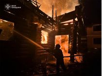 Пожежа після атаки БПЛА на Київщині